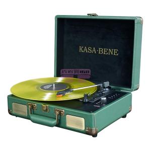 [山姆代購] 凱撒賓尼 黑膠唱片機 便攜電池版 墨綠色