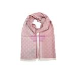 [山姆代購] [20件/人/天] 古馳Gucci 雙G提花羊毛真絲圍巾195*75cm粉色282390