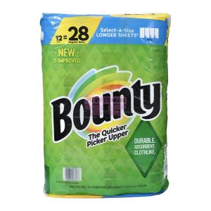 [山姆代購] Bounty 進口廚房用紙(時尚印花系列) 105節/卷X12卷