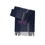 [山姆代購] [限購1件] 古馳GUCCI 經典GG圖案雙面羊絨圍巾 藍色 35*165cm