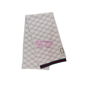 [山姆代購] [限購1件] 古馳GUCCI 經典GG圖案羊毛圍巾 灰色 23*180cm