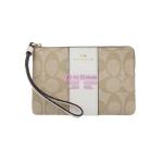 [山姆代購] [限購2件] 蔻馳COACH 女士手拿包 淺卡其配白色 F58035IMDQC