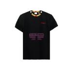 [山姆代購] [限購3件] 博柏利BURBERRY刺繡logo格紋領口短袖T恤男款黑色L碼