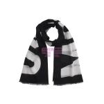 [山姆代購] [限購3件] 莫斯奇諾MOSCHINO 圖案印花 大眾復古 絨線圍巾 黑色