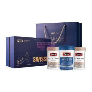 [山姆代購] [限購6件] Swisse中老年男士禮盒（50+男維90粒+K2檸檬酸鈣90粒*2）