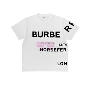 [山姆代購] [限購6件] BURBERRY Horseferry系列寬鬆字母全棉T恤 男女同款 白色 M碼