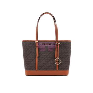 [山姆代購] [限購6件] MICHAEL KORS小號PVC印花配皮女士單肩手提托特包