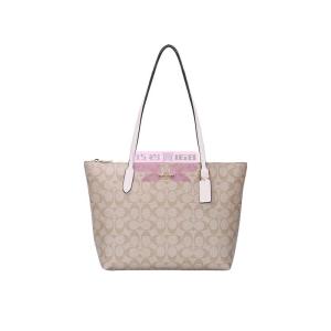 [山姆代購] [限購6件] COACH中號女士PVC配皮單肩手提托特包4455IMDQC