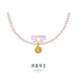 [山姆代購] 潤鑫珠寶 足金金球小米珍珠項鍊