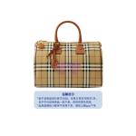 [山姆代購] [限購1件] BURBERRY博柏利復古格紋手提包中號女款典藏米色8071355