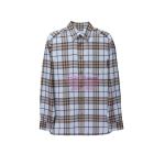 [山姆代購] [限購6件] BURBERRY博柏利 大格紋有口袋長袖襯衫 男款 淺藍色 L碼