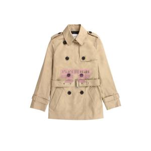 [山姆代購] [限購6件] COACH女士中長款風衣外套英倫風棕色C8764EAL-S