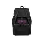 [山姆代購] [限購6件] BURBERRY博柏利 徽標暗色印花可調節肩帶抽繩 揹包雙肩包 大號 黑色