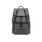 [山姆代購] [限購1件] BURBERRY博柏利 徽標暗色印花可調節肩帶抽繩 揹包雙肩包 大號 灰色