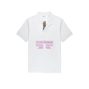 [山姆代購] [限購6件] BURBERRY博柏利 格紋領襟短袖POLO衫 男款 白色 M碼
