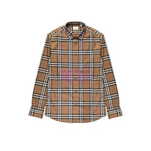 [山姆代購] [限購6件] BURBERRY博柏利 大格紋長袖襯衫 男款 棕色 M碼 80842951002