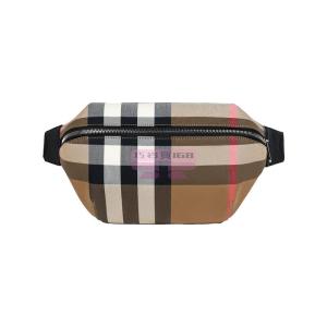 [山姆代購] [限購6件] BURBERRY博柏利 滿印格紋帆布腰包斜挎包