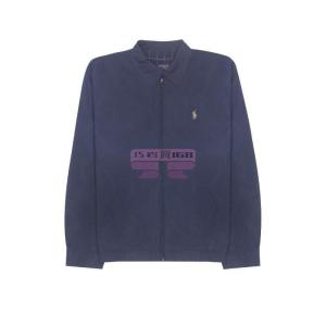 [山姆代購] [限購6件] POLO RALPH LAUREN男士純色商務休閒翻領拉鍊外衣外套藏藍色-L